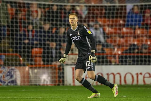 Alex Bass on his Bradford debut. Pic: Thomas Gadd