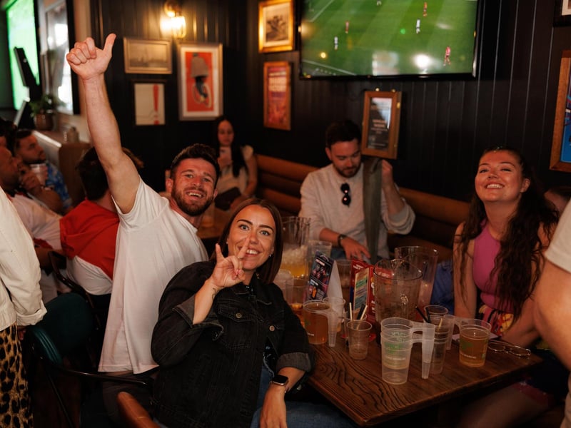 Fans watching England - Switzerland match at the Lord John Russell. Picture: Marcin Jedrysiak