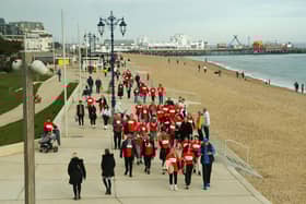 Portsmouth twilight walk for brain cancer in Southsea on Saturday the 22nd of March 2025