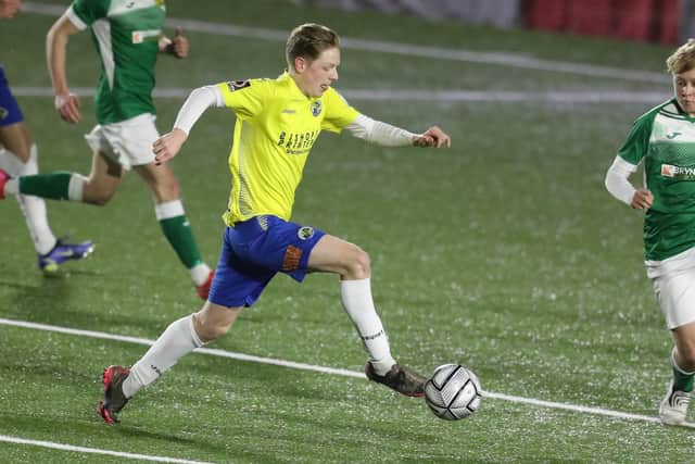 Liam Brewer in action for the Havant & Waterlooville Academy last season. Picture by Dave Haines