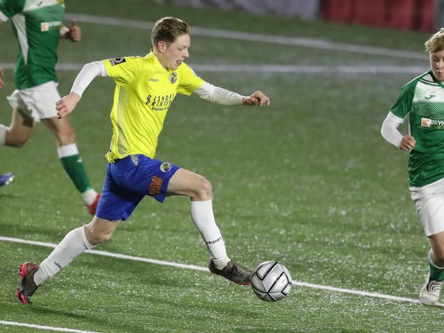 Liam Brewer in action for the Havant & Waterlooville Academy last season. Picture by Dave Haines