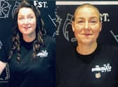 Merina before and after the headshave