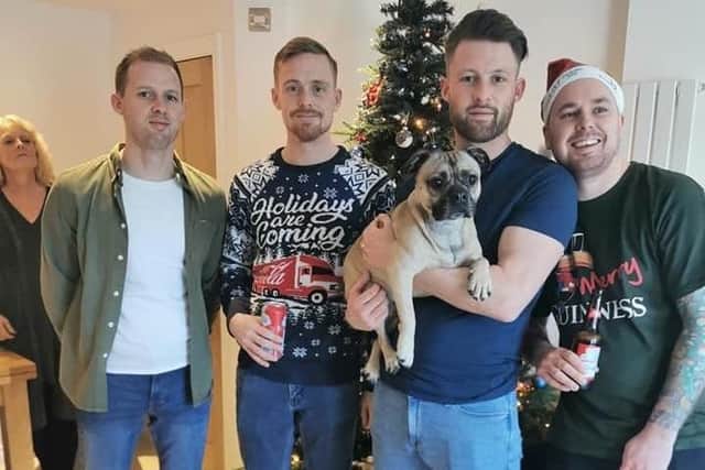 Amanda Johnson's sons Lee, Nathan, Michael and Danny Evans.