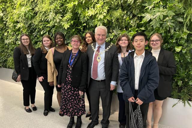 COPC students with Deputy Lord Mayor Gerald Vernon Jackson and Helen Patton