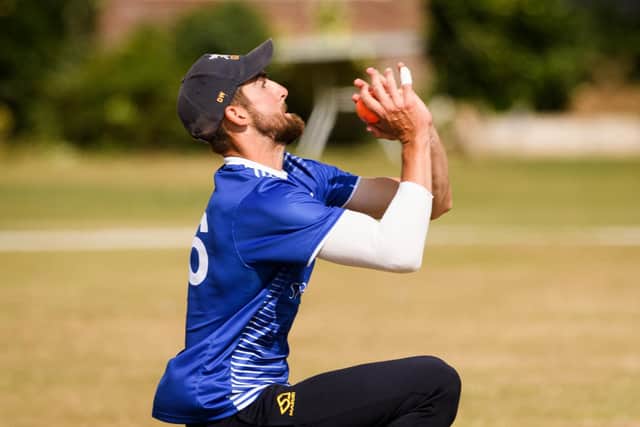 Portsmouth's Dan Wimble takes a catch near the boundary.

Picture: Keith Woodland
