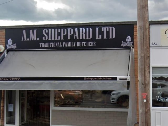 Sheppards Butchers Ltd, in Tregaron Avenue, Cosham, has a 4.9 star rating on Google from 56 reviews.