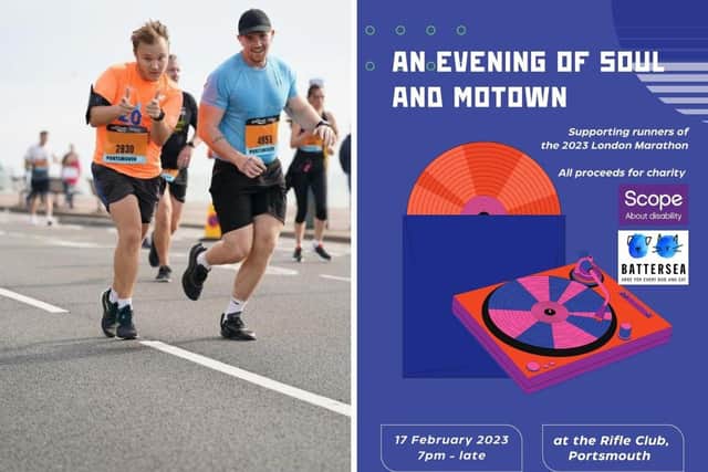 Joe Crown and Declan Moore, who have previously the Great South Run together, are hosting fundraisers as they prepare to run the London Marathon for Battersea Dogs & Cats Home and disability charity, Scope.