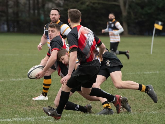 Action from Fareham Heathens' 29-20 win away to Portsmouth II in Counties 3 Hampshire. Picture: Peter Foster