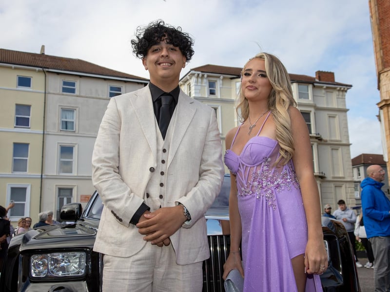 Portsmouth Academy held their prom at the Queens Hotel in Southsea on Wednesday evening.Pictured - Students arriving at their Prom at the Queens Hotel in Southsea