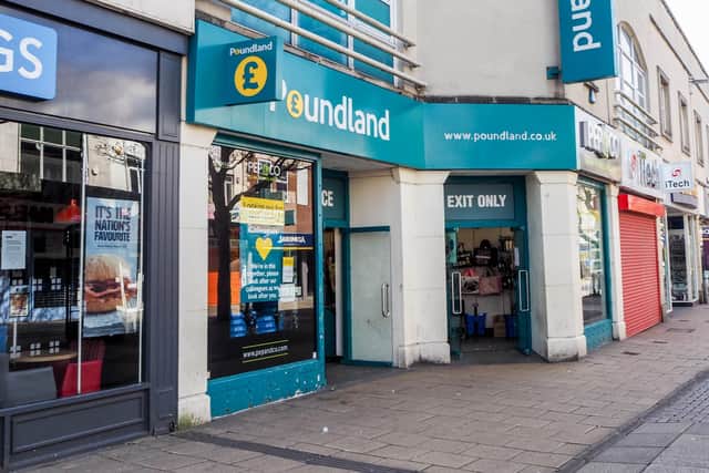 Poundland is one of the shops that has stayed opened in and around Commercial Road, Portsmouth during the lockdown.