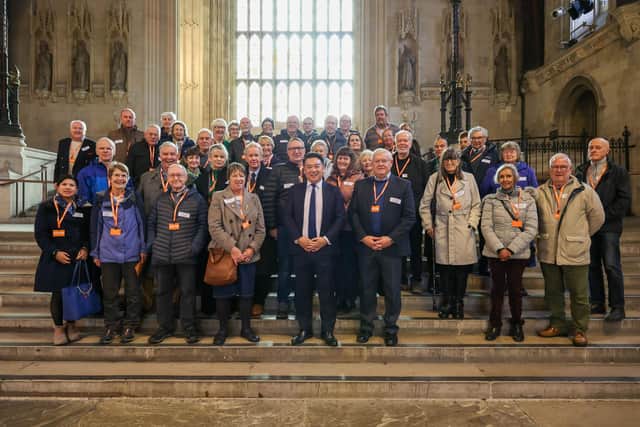 Alan Mak MP with Havant constituents on their trip to Parliament