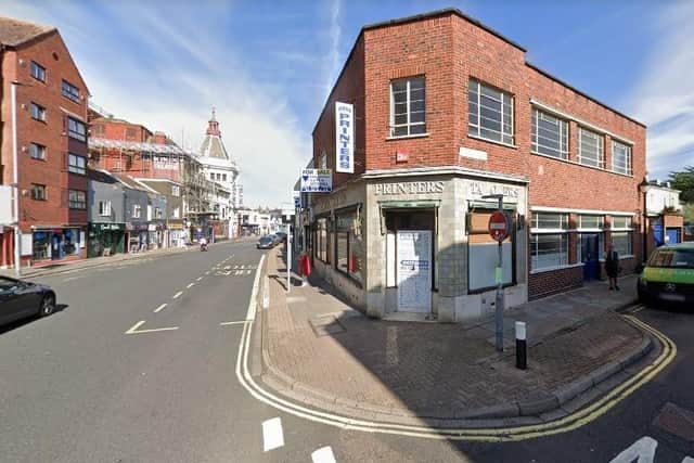 The new restaurant will be built at the site of a former printing shop in 63-65 Albert Road, Southsea. Picture: Google Street View.