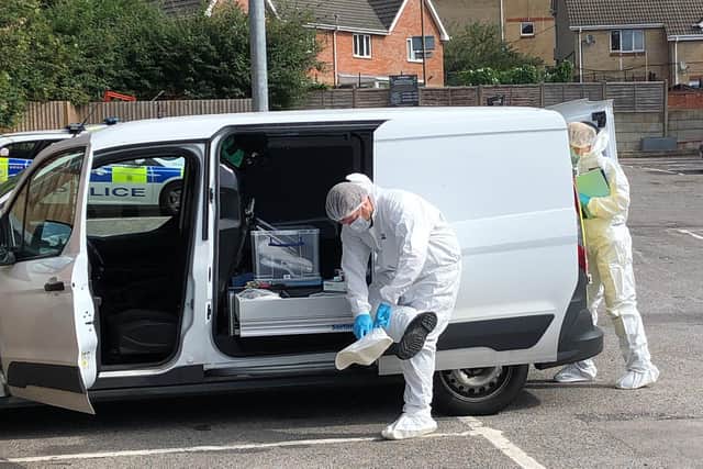 Police in Cosham after a body was found
Picture: Tom Cotterill