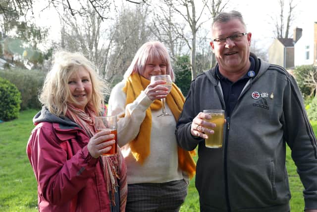 From left, Terry Laud, Helen Spain and Dean Pullom
Picture: Chris Moorhouse     (010320-54)