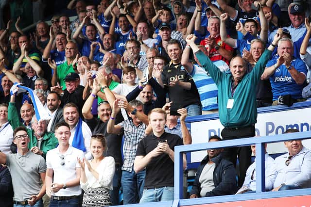 Gaffer for a Day, Martin Cooper, and his fellow Pompey fans are waiting to learn whether they will be allowed to watch Pompey's Fratton Park match with Accrington. Picture: Joe Pepler