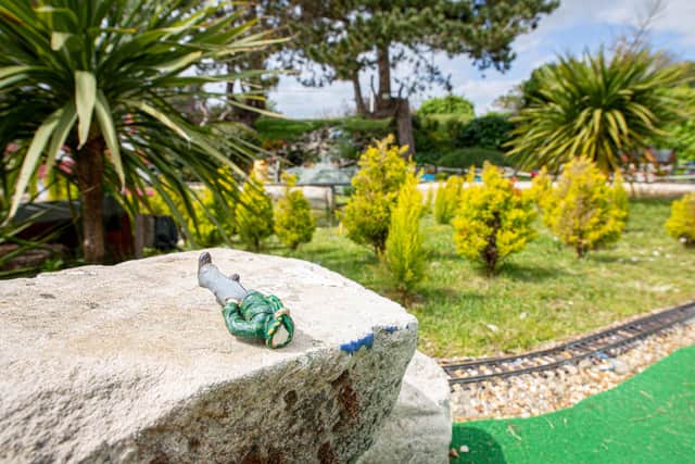 Some of the damaged miniature figures at Southsea Model Village. Picture: Habibur Rahman