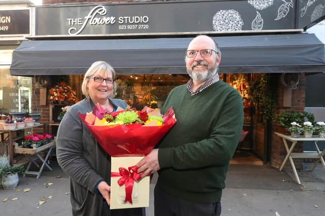 The Flower Studio in Portchester run by husband and wife Iain and Jane Benham
Picture: Stuart Martin (220421-7042)
