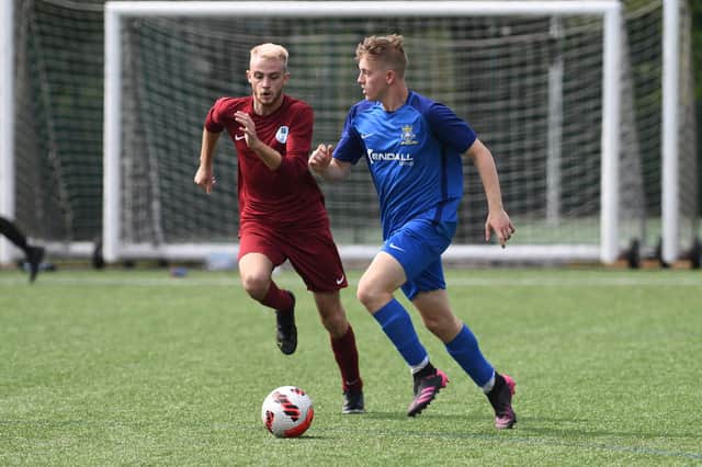 Baffins U23s in action against Burrfields in the Oscar Owers Cup final at Front Lawn. Picture: Neil Marshall