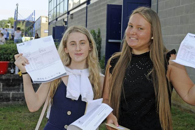 Lucy Wills, left, and Elle Mugridge at Horndean Technology College Picture Ian Hargreaves (200820-1)