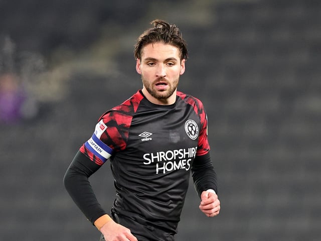Club: Shrewsbury; Age: 30; Appearances: 37; Goals scored: 8; Assists: 3; WhoScored rating: 7.12.