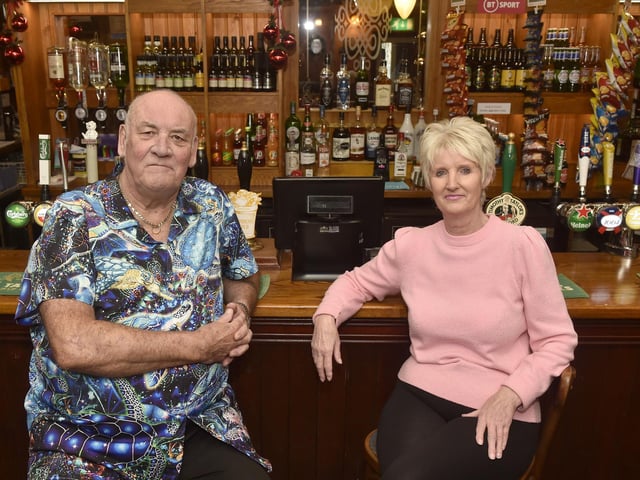 Landlords of The Northcote in Francis Avenue, Southsea, Barry Kewell (75) and wife Lynn (68) have been in the local pub trade 40 years and are thought to be the longest serving landlords in the city and maybe Hampshire.Picture: Sarah Standing (121224-7695)