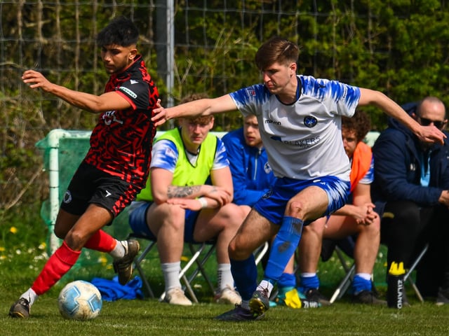Locks Heath (red) v Clanfield. Picture by Richard Murray