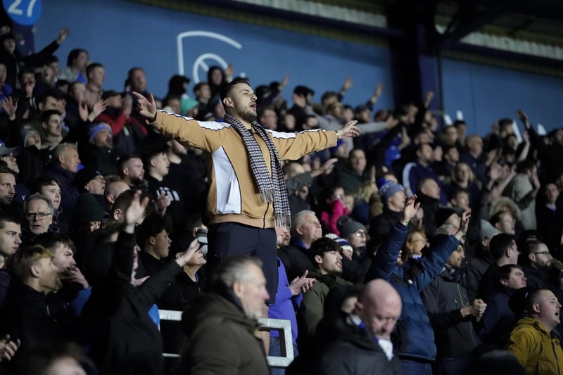 Pompey were accompanied by 1,370 fans for the 3-2 defeat at Oxford on February 5.