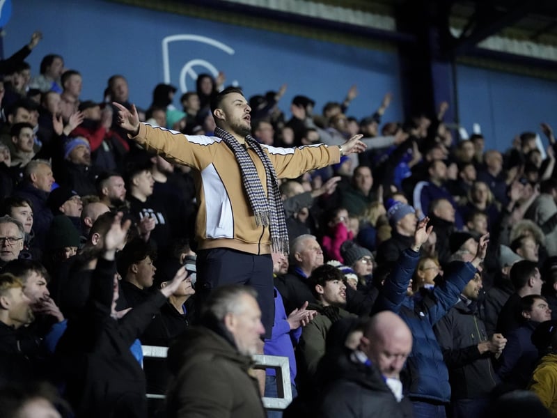Pompey were accompanied by 1,370 fans for the 3-2 defeat at Oxford on February 5.
