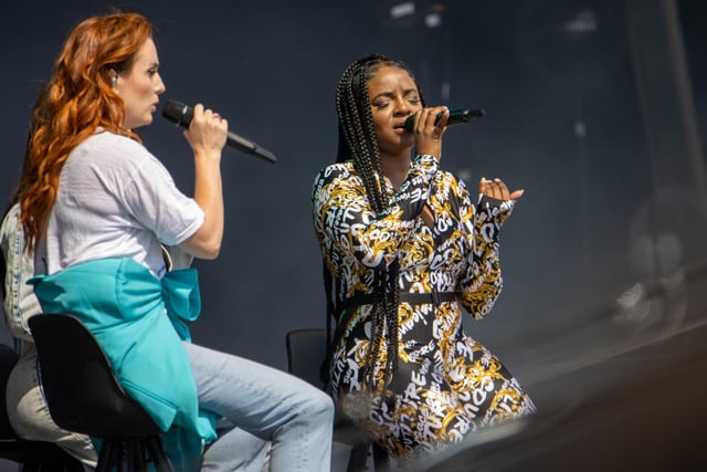 Pictured - Sugababes performing on the Common Stage. Photos by Alex Shute