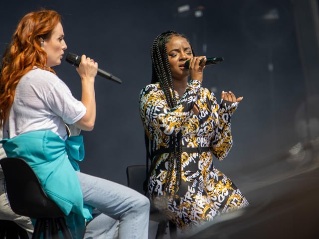 Pictured - Sugababes performing on the Common Stage. Photos by Alex Shute