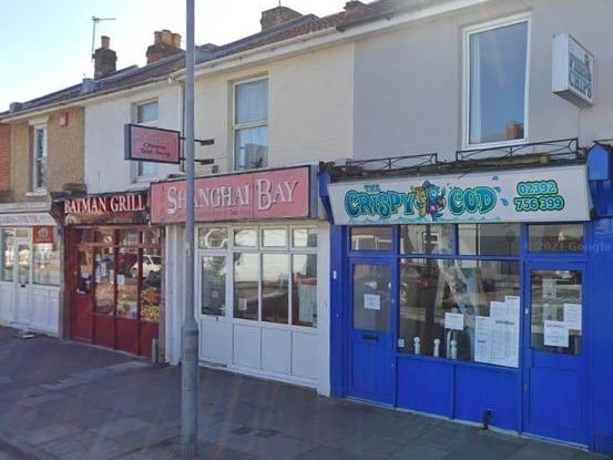 The Crispy Cod, at 76 Locksway Road in Southsea has a five-out-of-five rating after an inspection on April 25.
