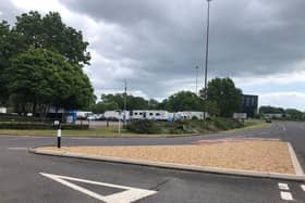 Film crews spotted at the Lakeside North Harbour car park in Cosham on May 12, 2022