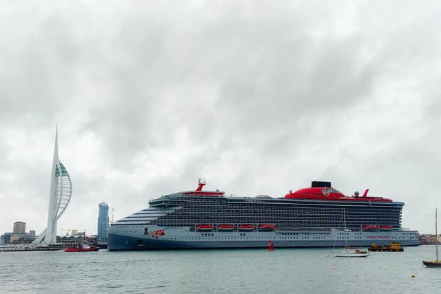 Scarlet Lady arrives in Portsmouth on June 21. Picture: Ben Dollery