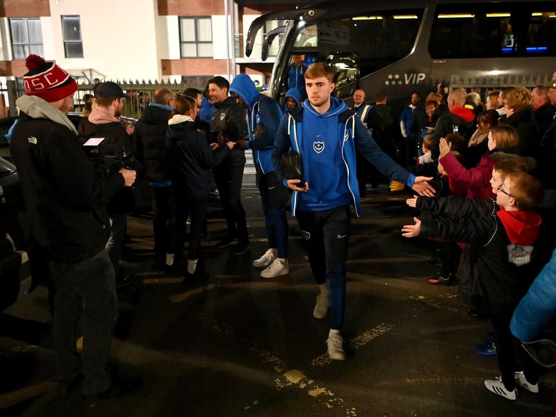 The Pompey team bus is welcomed by both Blues and Hereford supporters for their FA Cup tie at the Bulls on November 4    Picture: Dan Mullan/Getty Images