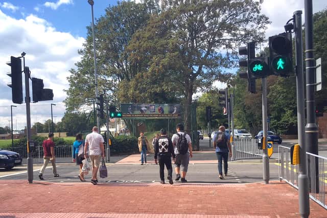 The crossing at Anglesea Road in Portsmouth which has seen the highest reduction in NO2 pollution in England during the coronavirus outbreak