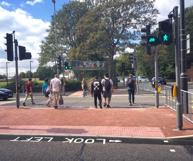 The crossing at Anglesea Road in Portsmouth which has seen the highest reduction in NO2 pollution in England during the coronavirus outbreak
