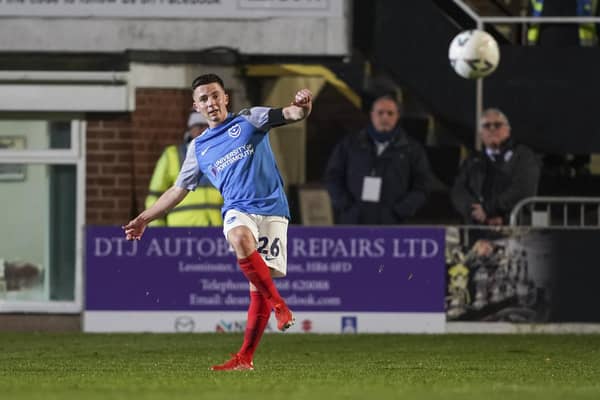 Tom Lowery made his return to Pompey's side against Hereford after seven weeks out. Picture: Jason Brown/ProSportsImages