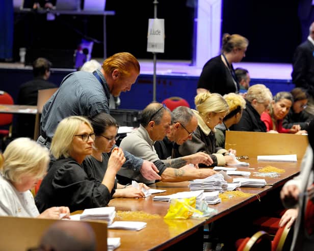 The count last week at Portsmouth Guildhall Picture: Sarah Standing (040523-7735)