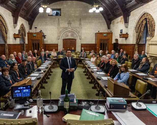 Alan Mak MP with Havant Constituency residents in the Grand Committee Room at Westminster