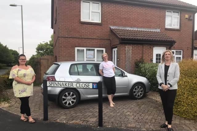 Hayling Helpers from Spinnaker Close joined in with singing for Captain Tom Moore's 100th birthday