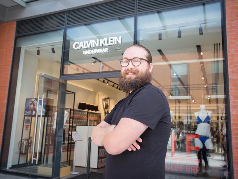 Pictured is Sam Beckett, assistant manager of Calvin Klein Underwear in 2020.Picture: Habibur Rahman