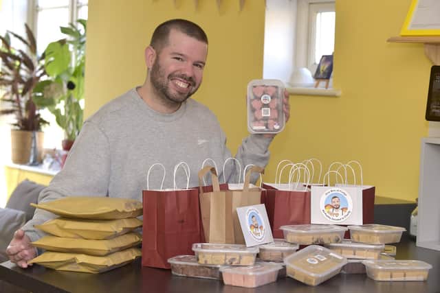 Paul Lees (36) from Gosport, has raised almost £1,000 for local charities by selling his homemade fudge.Picture: Sarah Standing (100223-9330)