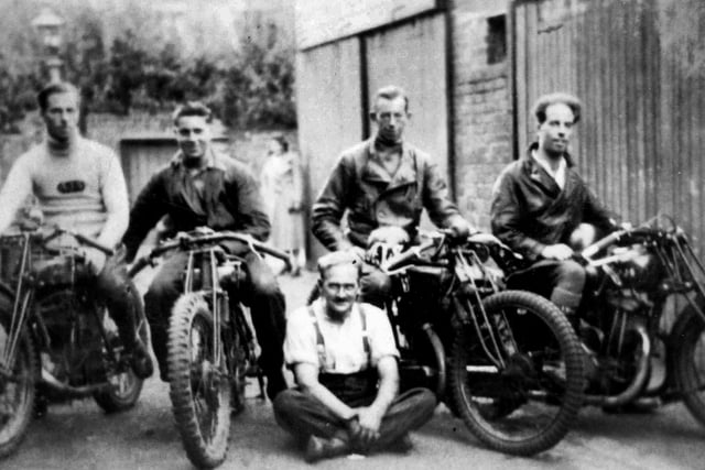 1930's Kings Road area in Southsea. We know the second rider from left is Ernest Hanson.