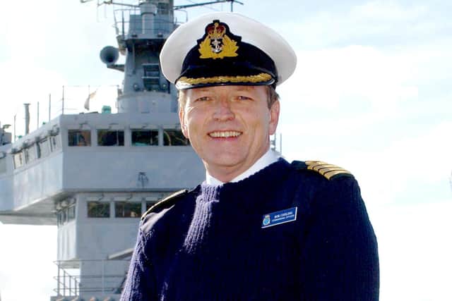Vice Admiral Bob Cooling, retired, pictured on Britain's last operational aircraft carrier, HMS Illustrious.