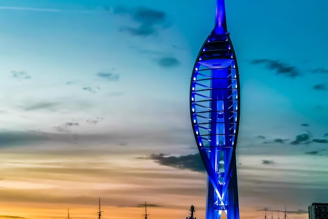 A deep blue Spinnaker Tower taken a few months back by Vicky Stovell