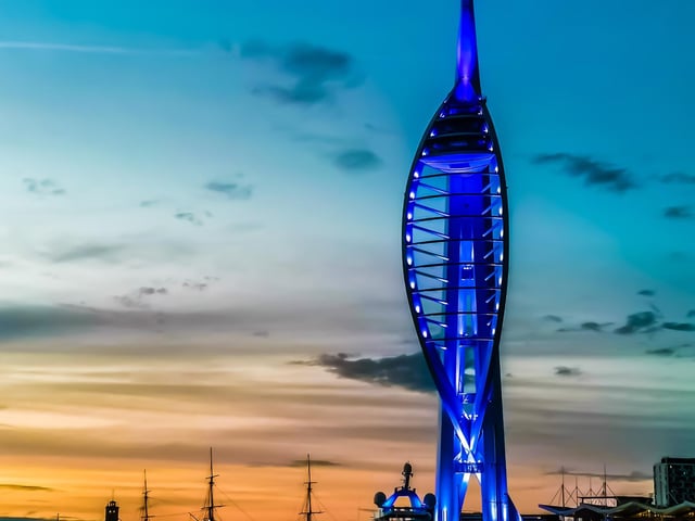 A deep blue Spinnaker Tower taken a few months back by Vicky Stovell