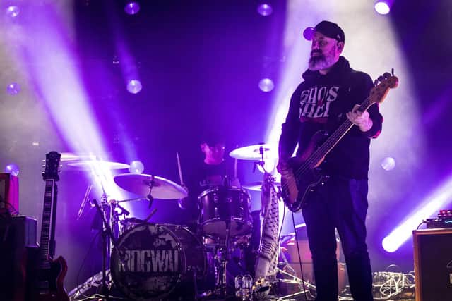 Mogwai at Portsmouth Guildhall - Dominic Aitchison on bass, Martin Bulloch on drums. Picture by Hannah Mesquitta