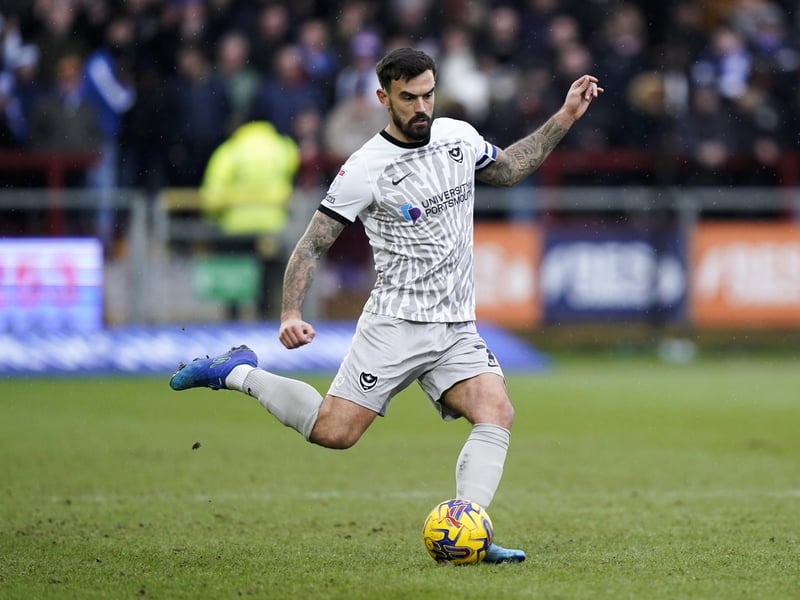Marlon Pack launches a Pompey attack in the first half against Fleetwood. Picture: Jason Brown/ProSportsImages