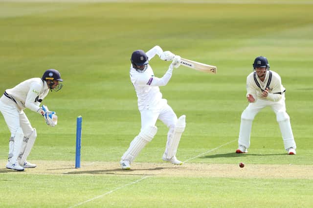 Ian Holland on his way to 64 against Middlesex. Photo by Warren Little/Getty Images.