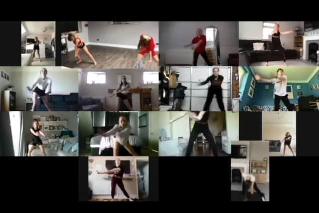 Nearly 100 students from Gemsdance School from across Havant and Waterlooville took part in an online dance show when their Kings Theatre performance was cancelled. Pictured: A shot from the virtual show